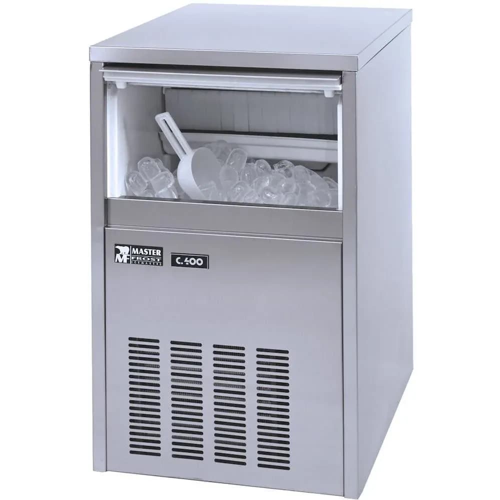 Masina cuburi de gheata, Master Frosti,otel inoxidabil, 40 kg/24 h, cub forma tip glont / 18 gr, 230 V/575 W, 480x580x(H)750 mm