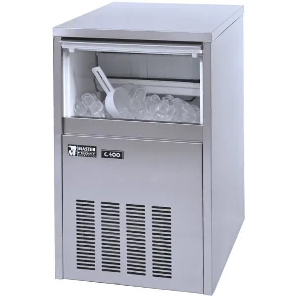 Masina cuburi de gheata, Master Frosti,otel inoxidabil, 40 kg/24 h, cub forma tip glont / 18 gr, 230 V/575 W, 480x580x(H)750 mm