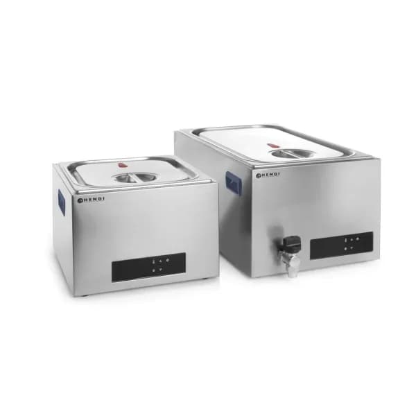 Aparat de gatit Sous-Vide GN 2/3 Hendi, 400 W, Termostat 35°C - 90°C, Capac sigilat ermetic, Argintiu