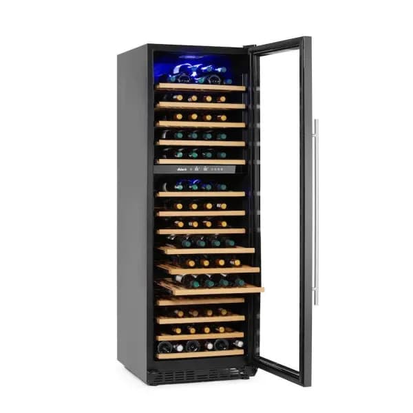 Dulap frigorific pentru vin cu reglare temperatura in 2 zone, 160 sticle,Hendi, 447 litri, 220-240V/90W, 595x680x(H)1795 mm