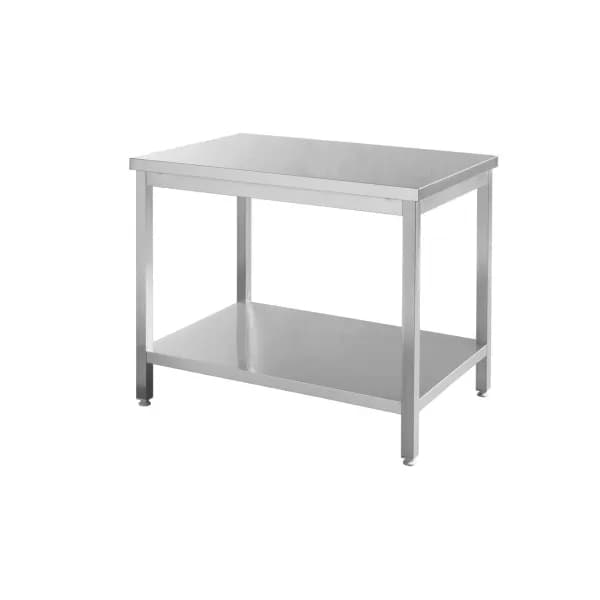 Masa de Lucru cu Polita Hendi Inox AISI 430 Blat Ranforsat 0.8mm Colturi Rotunjite 1000x700x850mm