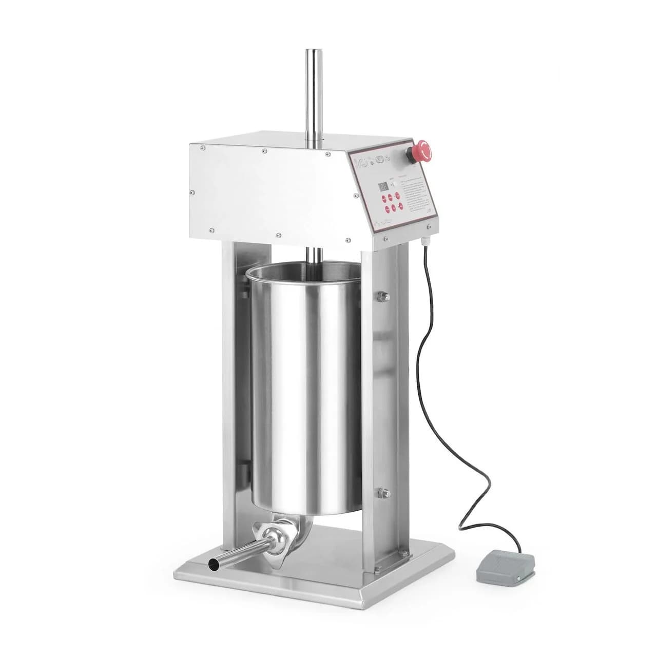 Aparat electric de umplut carnati Hendi, 15 l, otel inoxidabil, 230V/60W, 450x350x(H)750 mm