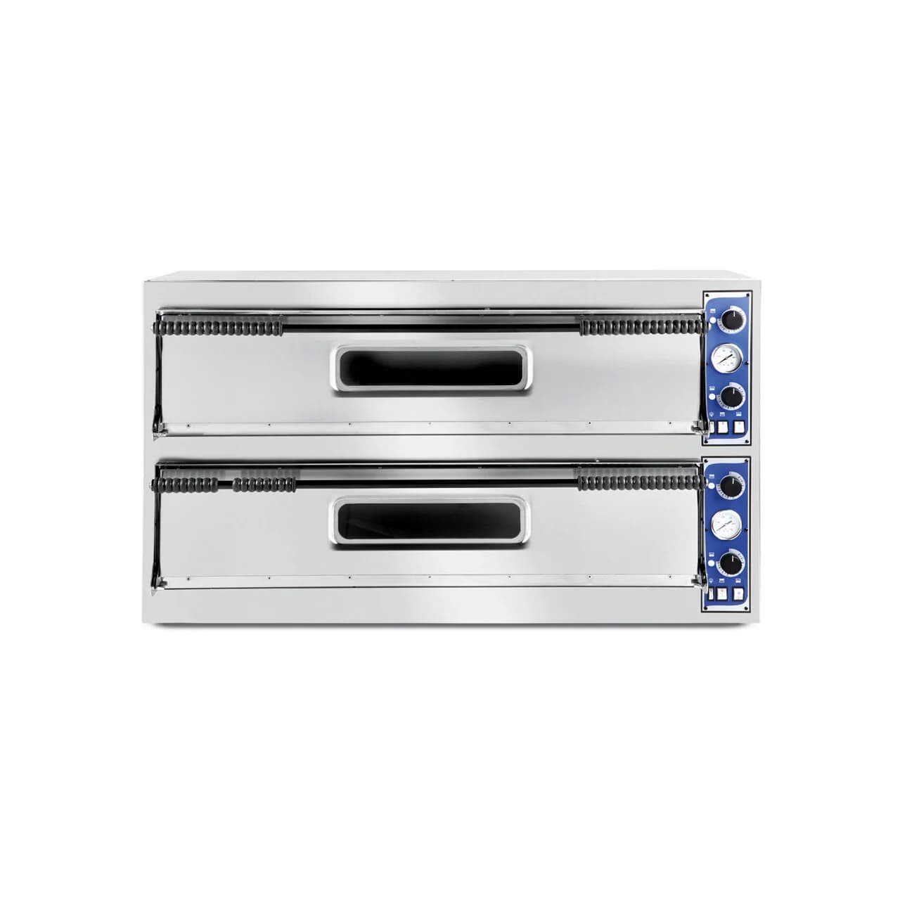 Cuptor profesional pizza Basic Slim Line Inox 2 camere 12000 W interval temperatura 50?C to 500?C Hendi 2x1080x410x(H)140 mm