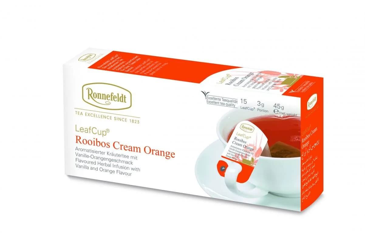 Ceai de Plante Ronnefeldt Leafcup Rooibos Cream Orange 15 plicuri