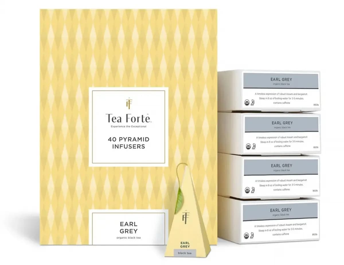 Ceai Earl Grey ECO - Tea Forte - cutie cu 40 de piramide de ceai
