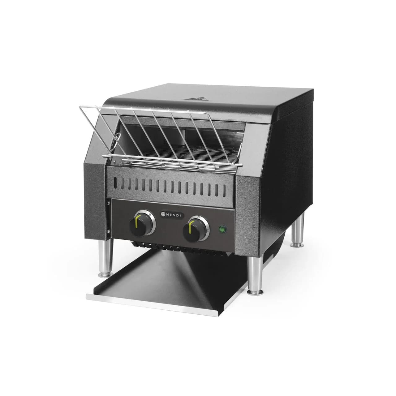 Toaster/prajitor de paine tip tunel dublu, Hendi, negru, 230V/2240W, 418x368x(H)387 mm