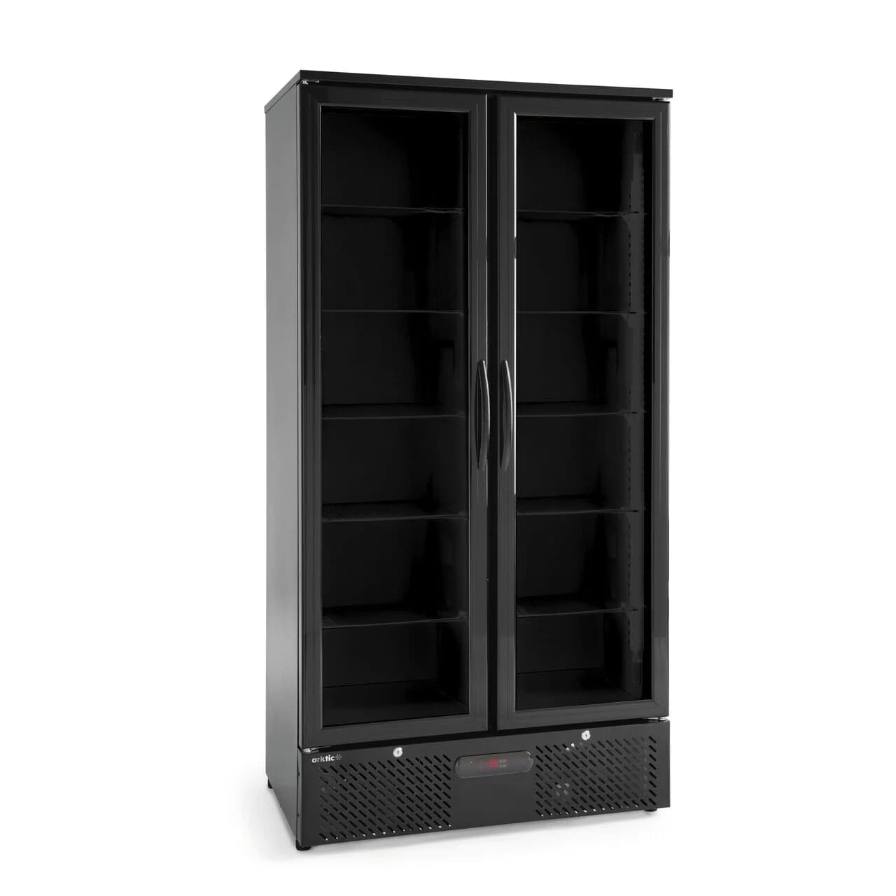 Vitrina bar cu două uși, Arktic, 384L, Negru, 220-240V/365W, 900x530x(H)1820mm