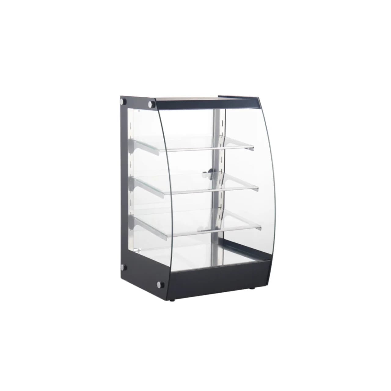 Vitrina neutra de prezentare profesionala Hendi 75 L, 3 rafturi reglabile pe inaltime, Inox 415x390x(H)716 mm
