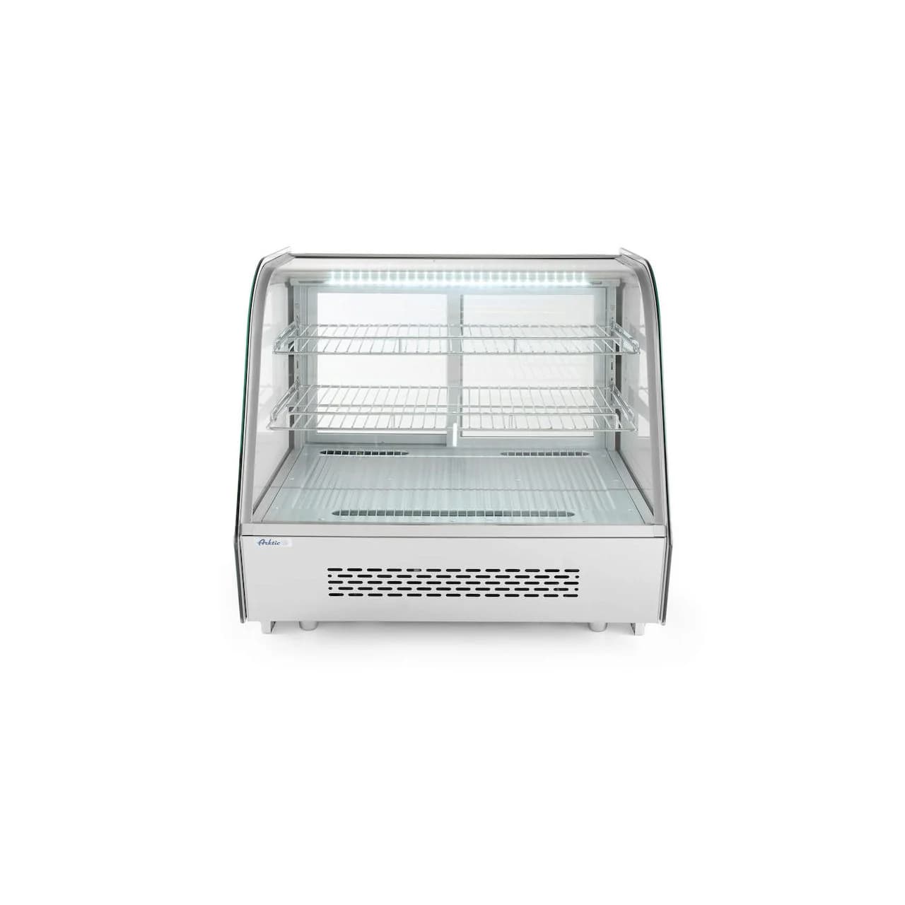 Vitrina rece pt prezentare, 120 lt, interval temp. 0-6 gr C, 160 W, corp inox, ARKTIC by Hendi, 707x570x(H)680mm, Clasa energetica B