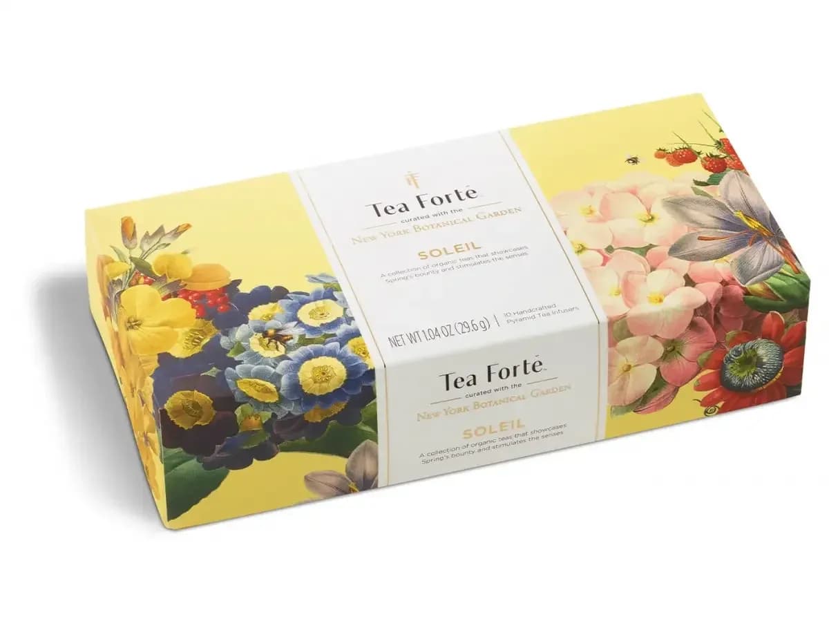 Ceai organic Petite Ribbon Soleil ECO - Tea Forte - Cutie cu 10 de piramide de ceai