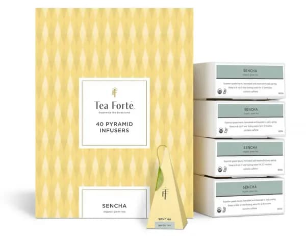 Ceai verde organic Sencha ECO - Tea Forte -cutie cu 40 de piramide de ceai