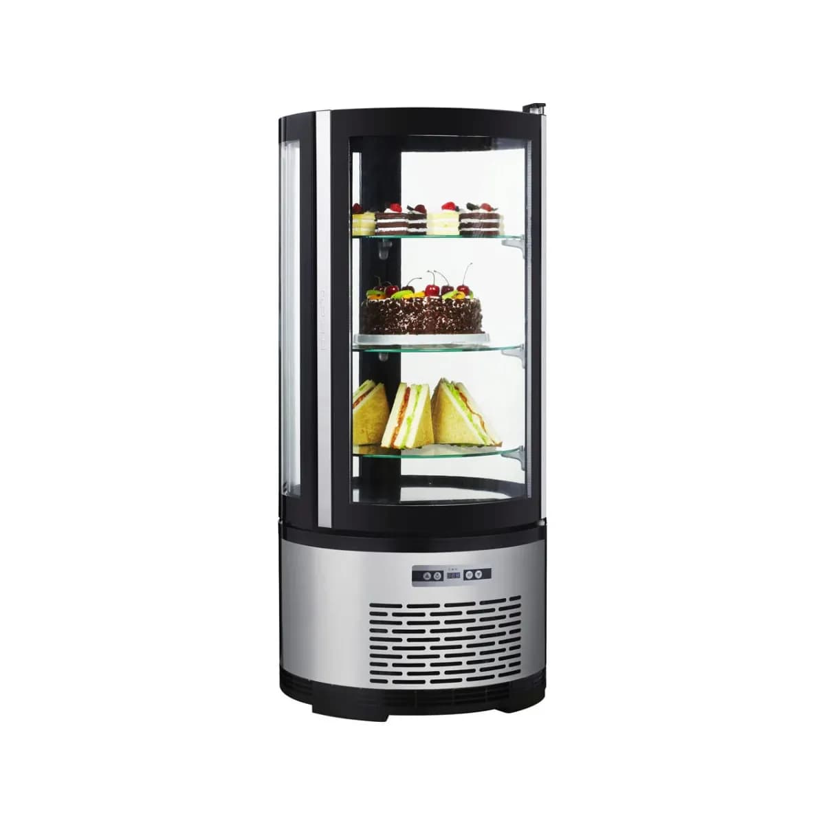 Vitrina frigorifica de prezentare interval temp. -2/8 C, 210 W, corp inox, ARKTIC by Hendi, 480x(H)1030 mm, 100 L, Clasa energetica C