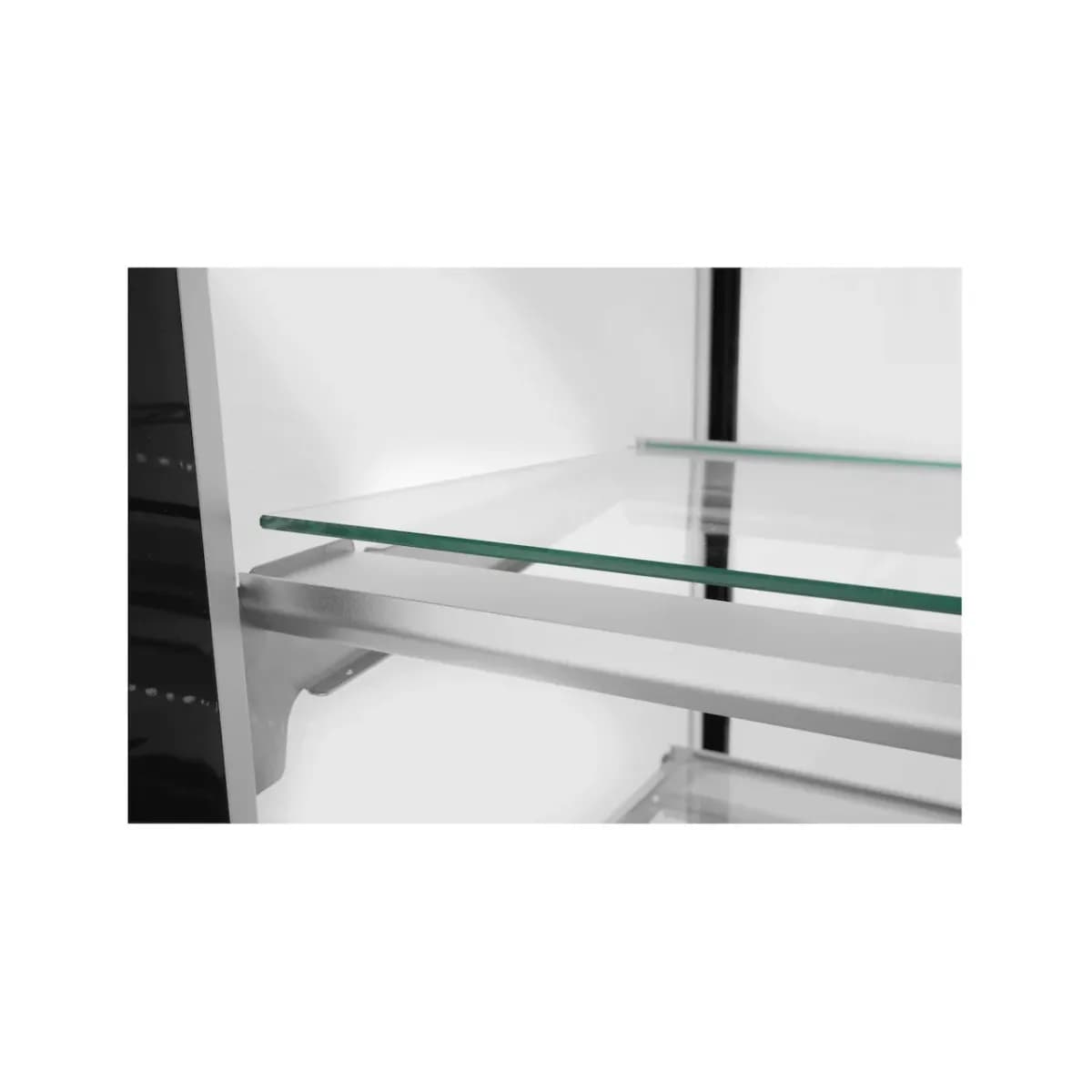 Vitrina frigorifica de prezentare interval temp. 2/6?C, corp inox, 410 litri, 490 W ARKTIC by Hendi, 1215x675x(H)1210 mm, Clasa energetica C