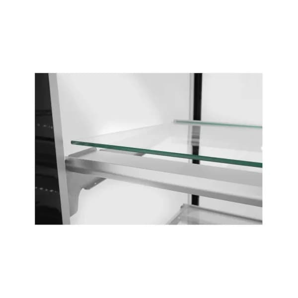 Vitrina frigorifica de prezentare interval temp. 2/6?C, corp inox, 410 litri, 490 W ARKTIC by Hendi, 1215x675x(H)1210 mm, Clasa energetica C