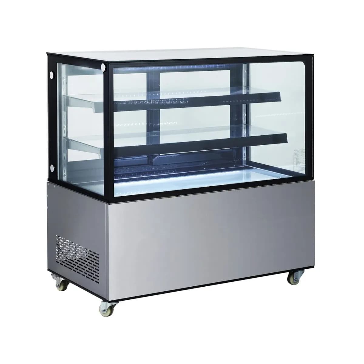 Vitrina frigorifica de prezentare interval temp. 2/6?C, corp inox, 410 litri, 490 W ARKTIC by Hendi, 1215x675x(H)1210 mm, Clasa energetica C