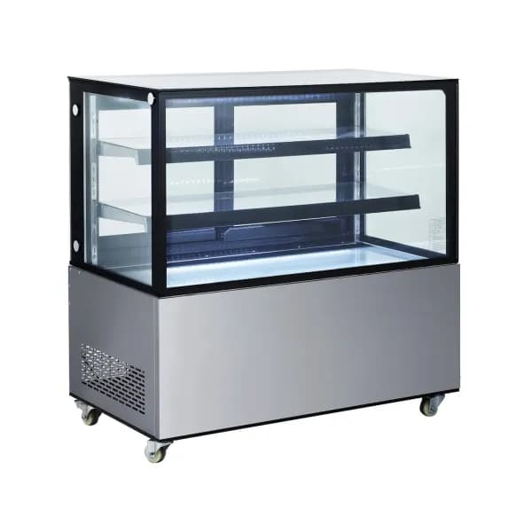 Vitrina frigorifica de prezentare interval temp. 2/6?C, corp inox, 410 litri, 490 W ARKTIC by Hendi, 1215x675x(H)1210 mm, Clasa energetica C