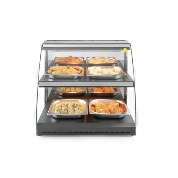 Vitrina calda de prezentare tip GN 1/2 interval temp. 30/90?C 560 W, ARKTIC by Hendi, 650x467x(H)630 mm
