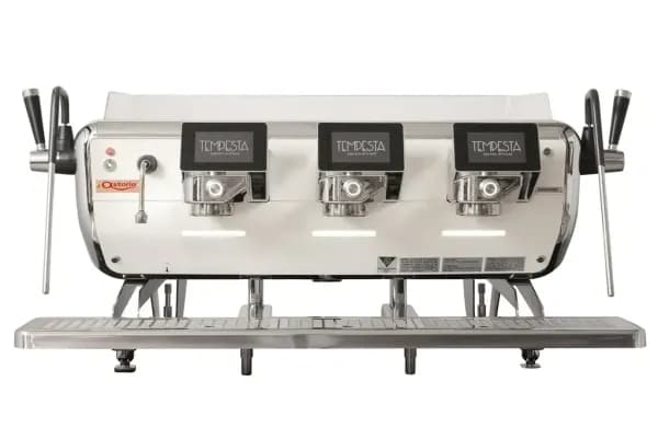 Espressor Profesional Electronic Barista Attitude Tempesta FRC SAEF Flow Rate Control 3 Grupuri White/Chrom + Filtru apa GRATUIT