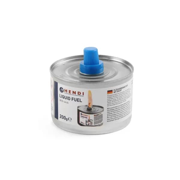 Combustibil lichid cu fitil pentru chafing dish - set 6 cutii de 200 gr - timp ardere 6 ore, Hendi