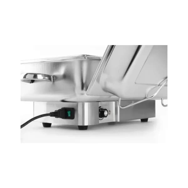 Chafing dish electric GN 1/1, 9lt, inox, termostat 0-100 gr C, 1000W, 615x355x280 mm, Model Hendi 'Pollina'