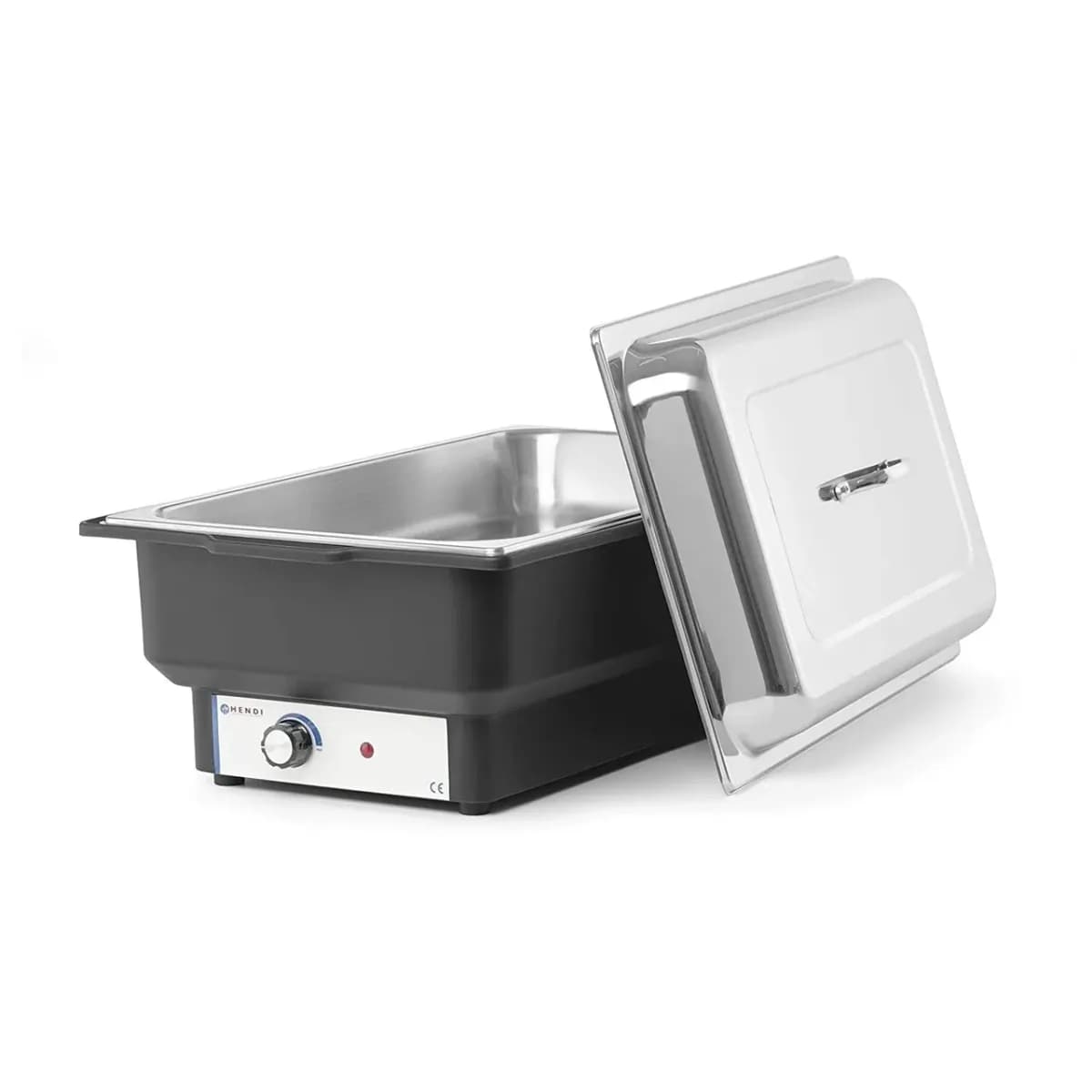 Chafing dish electric Gastronorm GN 1/1, termostat 0-85 gr C, 9 lt, 573x348x(H)284 mm, Hendi Tellano