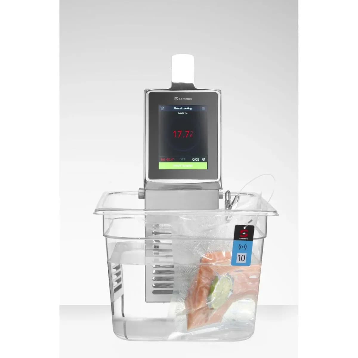 Circulator de imersie SmartVide X pentru gatit sous vide, Sammic, Argintiu, 230V/2000W, 125x148x(H)385mm