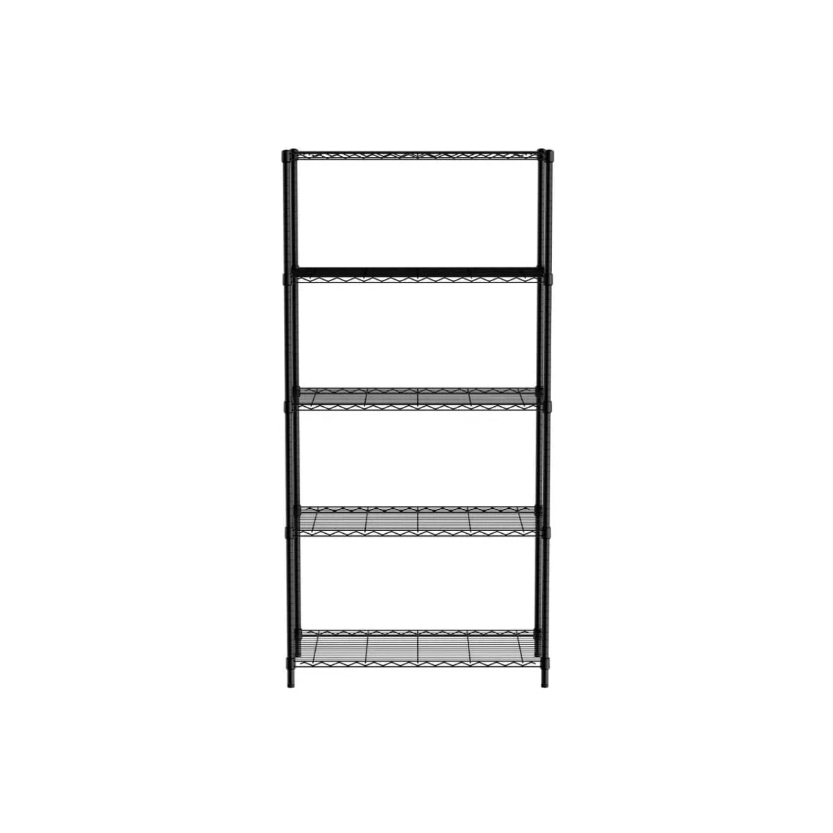 Raft Depozitare Metalic Hendi 5 Polițe Negru Mat — 455x910x(H)1830mm