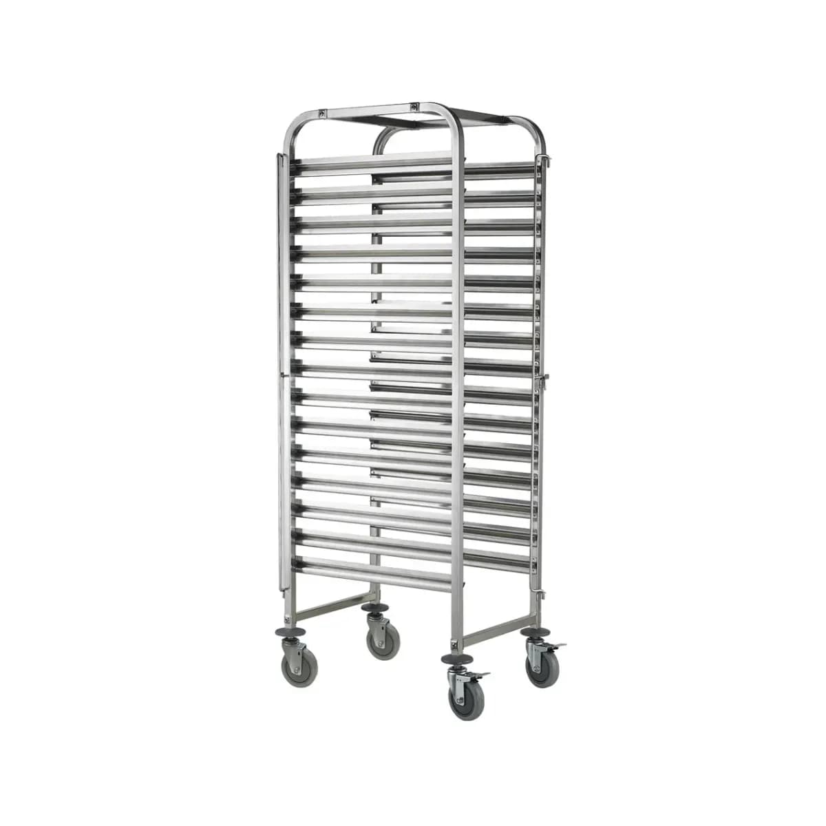 Cărucior Debarasare Hendi — 15x Tăvi 60x40cm, Inox, 690x515x(H)1695mm