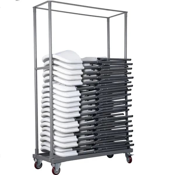 Cărucior Transport Scaune Hendi AmerBox-25 Scaune Stivuibile, 2 Roți Fixe + 2 Pivotante cu Frână, 1140x492x(H)1895mm