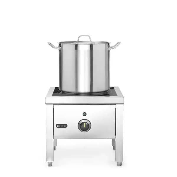 Aragaz cu Inducție de Mare Putere Hendi-5000W, 11 Niveluri, Wok și Vase Mari, 400x400x(H)380 mm