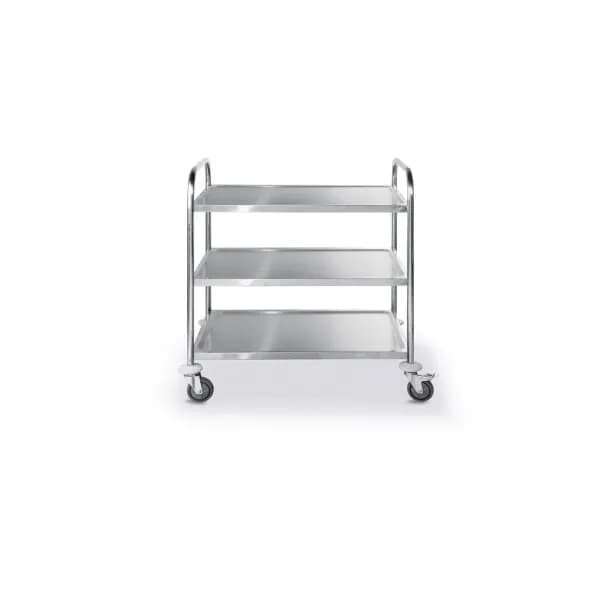 Cărucior Servire Hendi 3 Rafturi Inox-50kg/raft, 905x585x(H)945mm