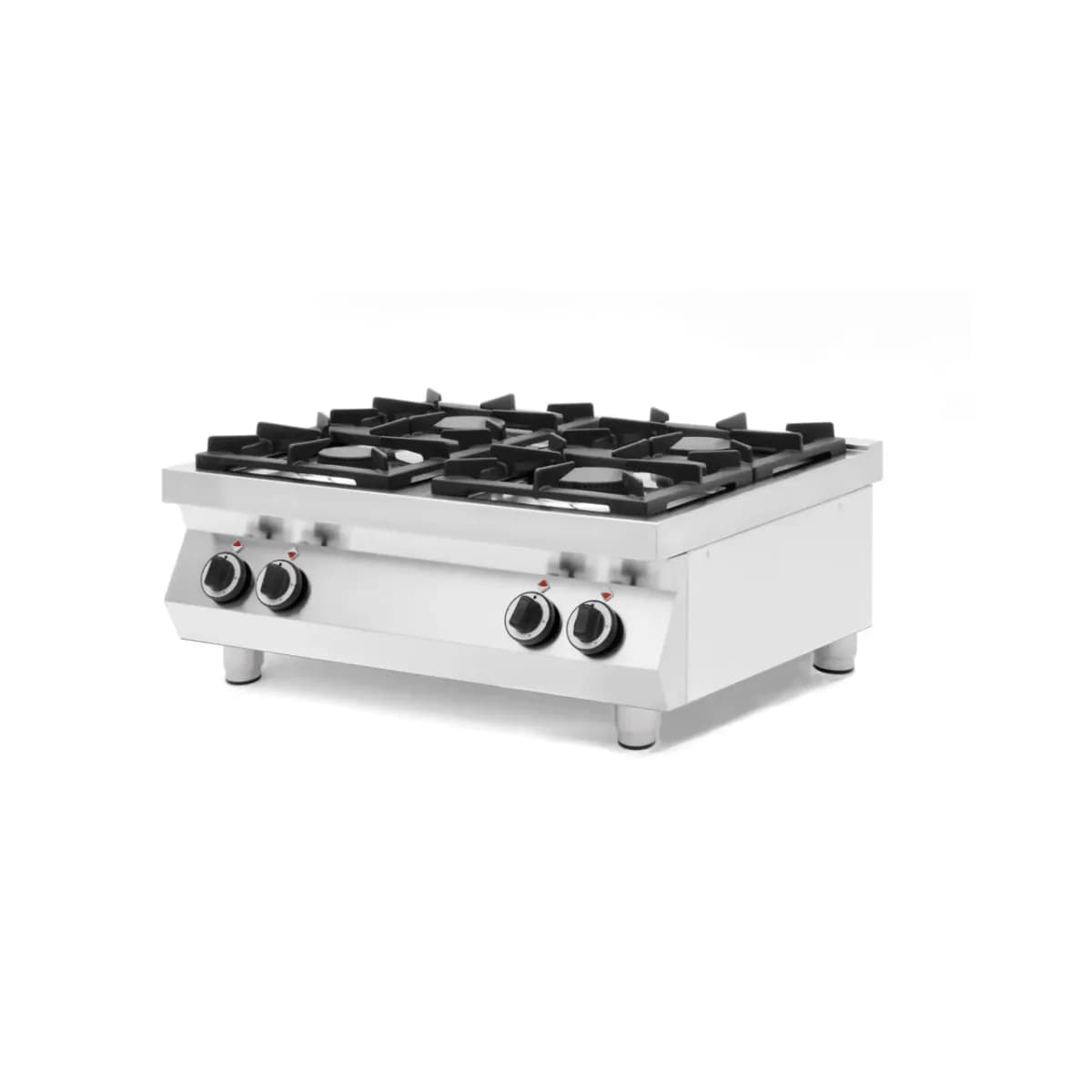 Aragaz Profesional pe Gaz Hendi Kitchen Line-4 Arzătoare, 19 kW, Pentru Masă, 800x700x(H)310 mm