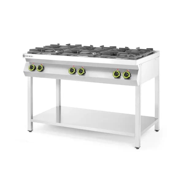 Aragaz Profesional Gaz Hendi Kitchen Line 6 Arzatoare Inox 28,5kW 1200x700x900mm