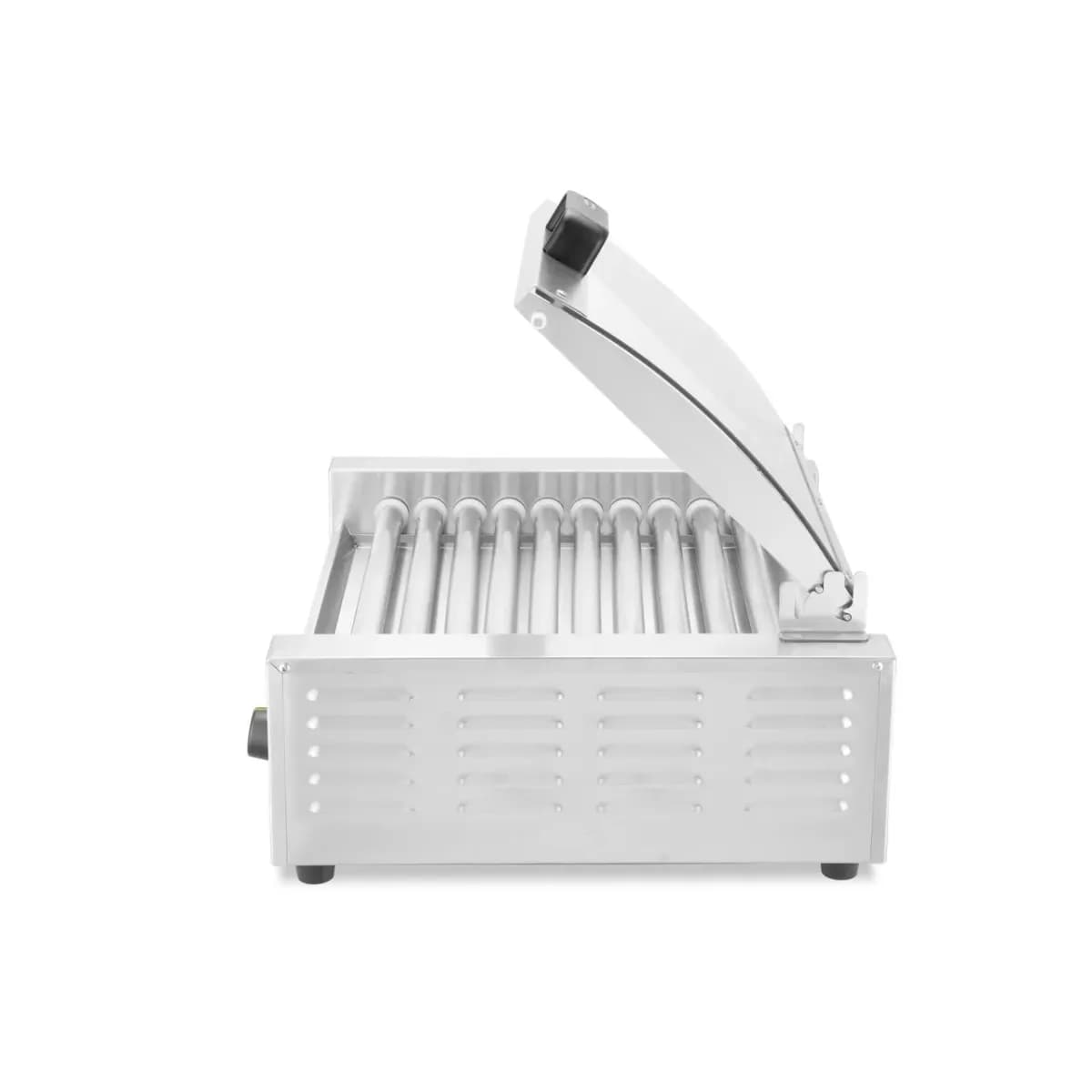 Grill Rolă Cârnați Hendi cu Capac Sticlă-11 Role Anti-aderente, 980W, 566x527x(H)259 mm