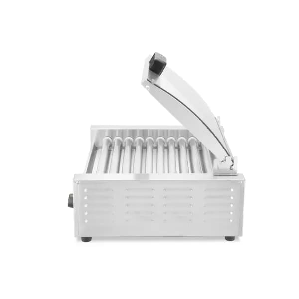Grill Rolă Cârnați Hendi cu Capac Sticlă-11 Role Anti-aderente, 980W, 566x527x(H)259 mm
