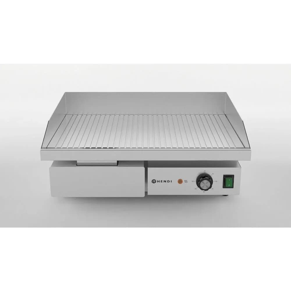 Grill Electric Striat Hendi Budget Line-Placă Oțel Călit, 3kW, 550x430x(H)240 mm