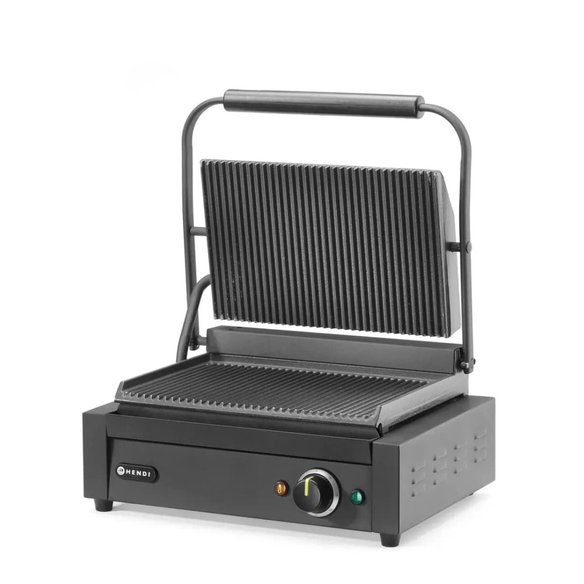 Grill Panini Hendi Profesional-Plăci Fontă Ceramică Striate, 2200W, Suprafață 340x230