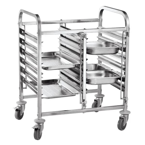 Cărucior Mobil Dublu Hendi-12x GN 1/1, Inox, 810x610x(H)960mm