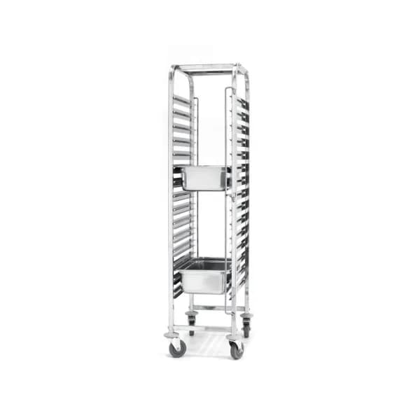 Carucior debarasare tavi, capacitate 15 tavi x GN 1/1(530x325mm), inox, 615x450x(H)1695 mm, Hendi