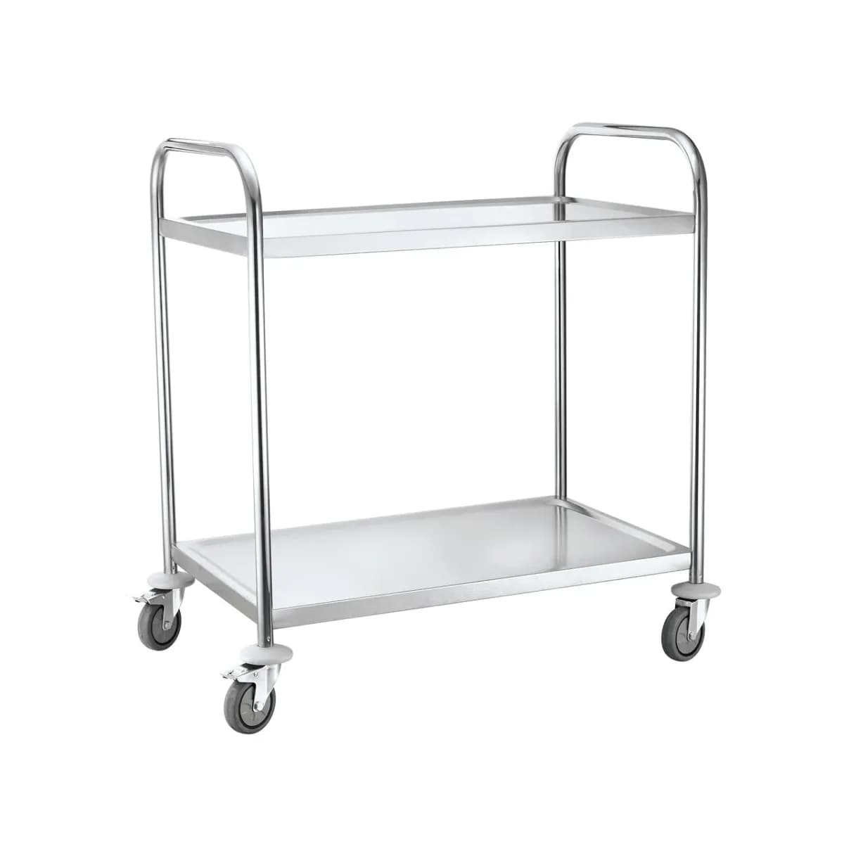 Cărucior Depozitare și Servire Hendi — 2 Rafturi, Corp Inox + Oțel Cromat, 830x510x(H)950mm