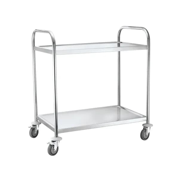 Cărucior Depozitare și Servire Hendi — 2 Rafturi, Corp Inox + Oțel Cromat, 830x510x(H)950mm