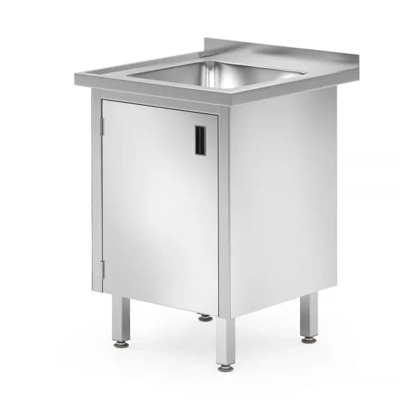 Spalator Inox cu Cuva si Dulap Inchis Hendi Profi Line 600x600x850mm