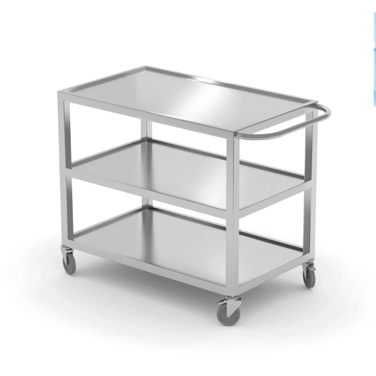 Carucior Servire Sudat Hendi Profi Line Inox AISI 430 2 Rafturi 800x500x850mm