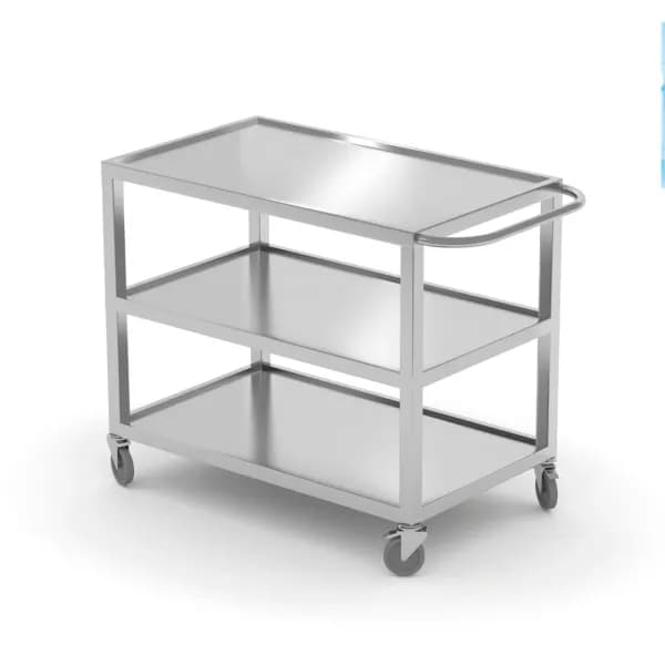 Carucior Servire Sudat Hendi Profi Line Inox AISI 430 2 Rafturi 800x500x850mm