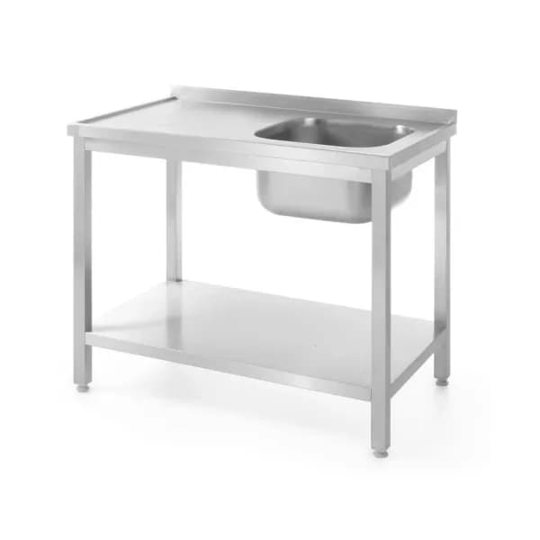 Spalator Inox 1 Cuva cu Polita Inferioara Stanga Hendi Kitchen Line 1000x700x850mm