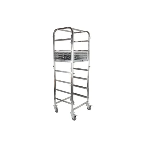 Cărucior Mobil Hendi pentru Coșuri Spălat Vase-7x 500x500mm, Inox