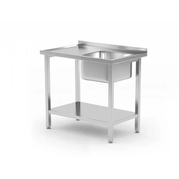 Spălător Inox cu 1 Cuvă Dreapta Hendi Budget Line – 800x600x(H)850 mm