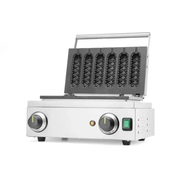 Aparat Vafe Corn Dog Hendi-6 Vafe Simultan, Teflon®, 1550W, Timer