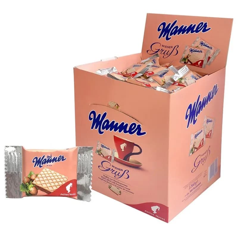 Napolitane cu Crema de Alune Manner Julius Meinl 300 buc