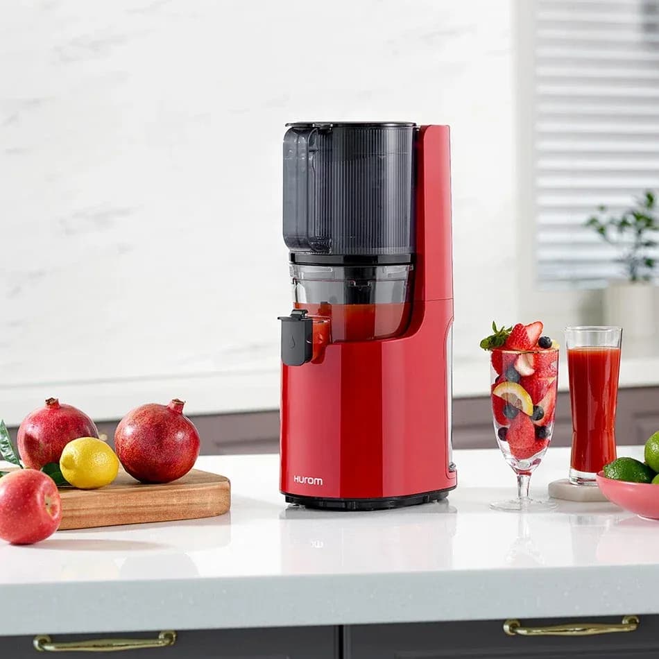 Storcator Lent pentru Fructe si Legume Hurom H200 Rosu